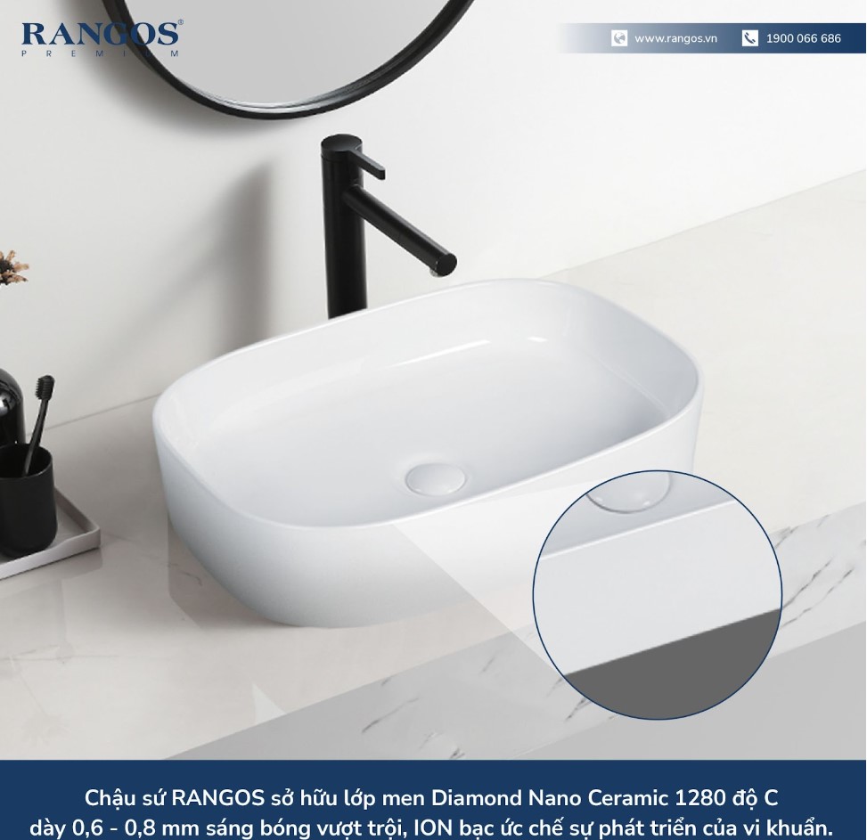 Vòi lavabo Rangos - thiết kế tinh tế, sang trọng cùng chất liệu bền bỉ theo thời gian